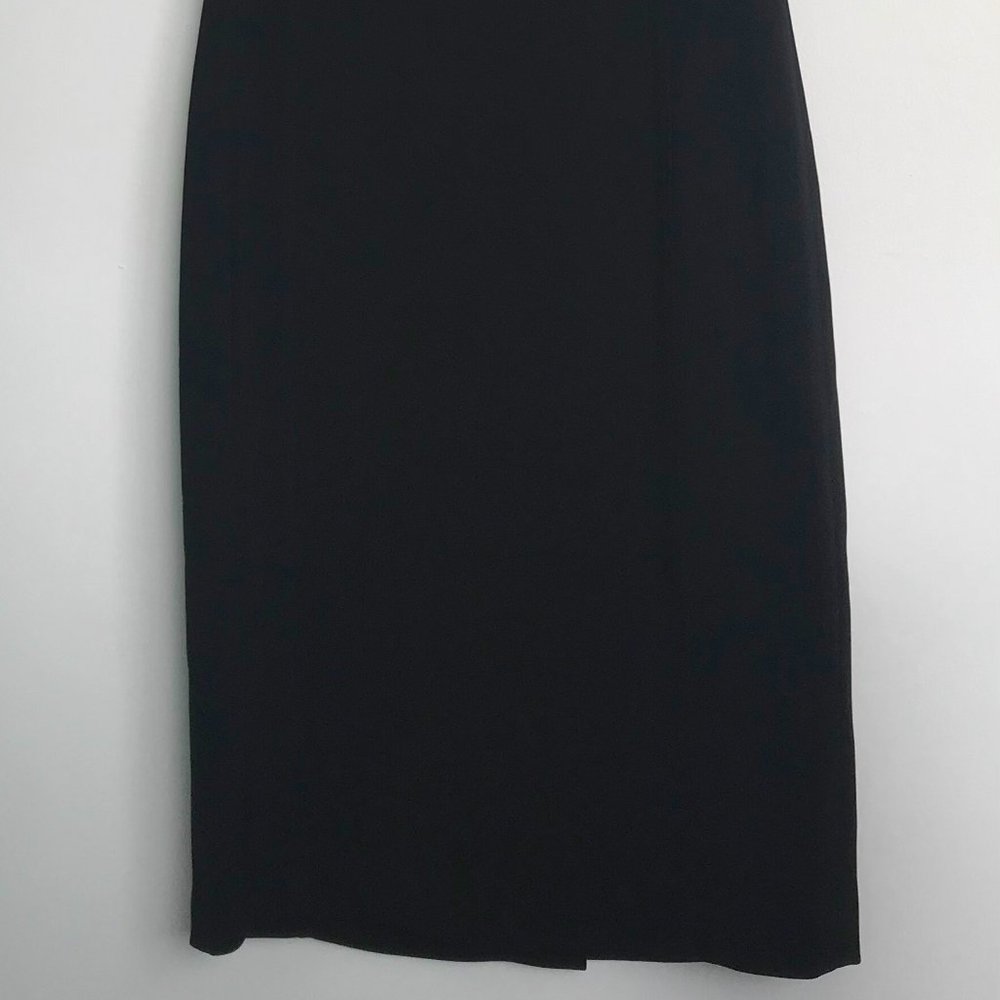 Vintage 90s Short Sleeve Black Dress - Picture 2 of 5